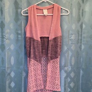 Belle de Jour girls size small pink vest, gorgeous